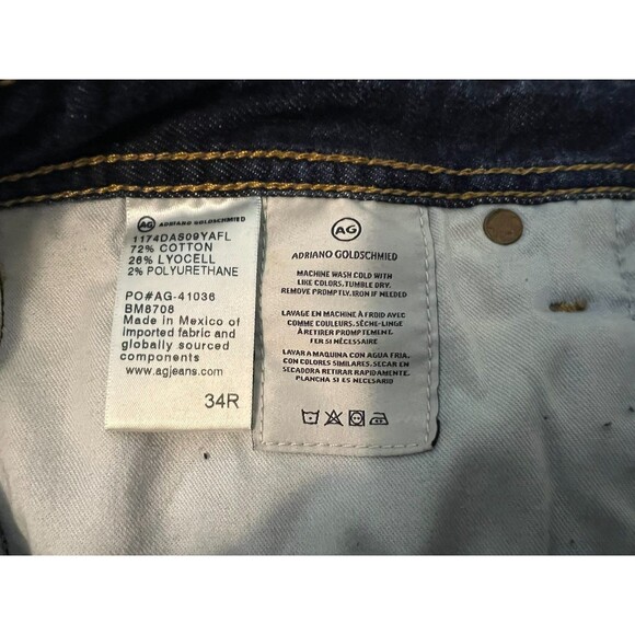 AG Adriano Goldschmied Mens Graduate Tailored Leg Jeans  34  Stretch AG-ed Denim - Picture 11 of 16